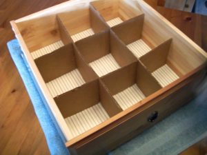 Cardboard drawer divider