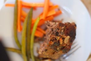 Meatloaf and fermented veggies