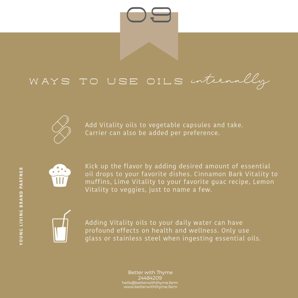 Ways to use Essential Oils Internally